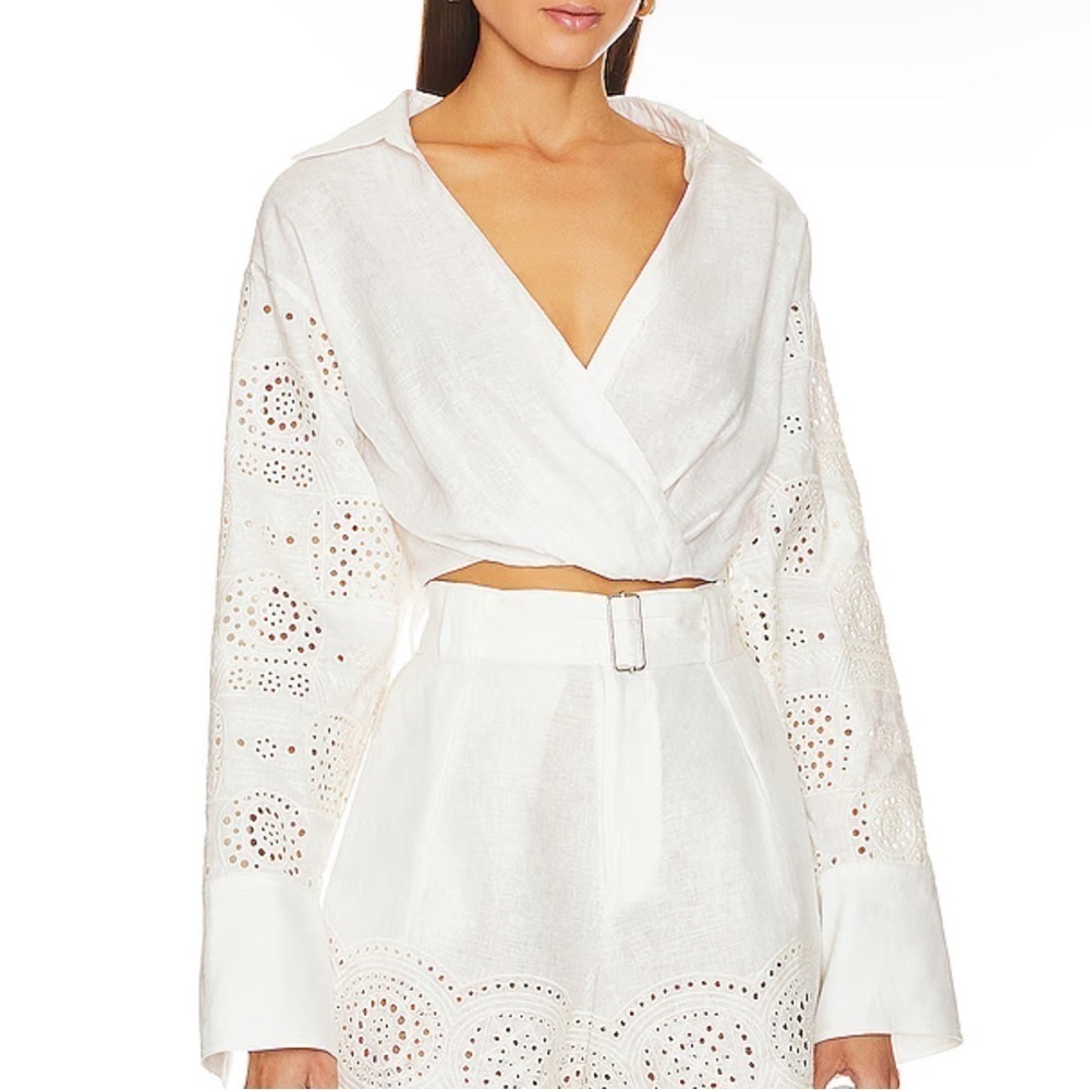 A.L.C. Mason Top & Cream in Ivory Size 4